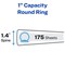 Avery Legal-Size Durable 3 Ring Binders, 1" Round Rings, Holds 8.5" x 14" Paper, Black, 2 Pack (17709)